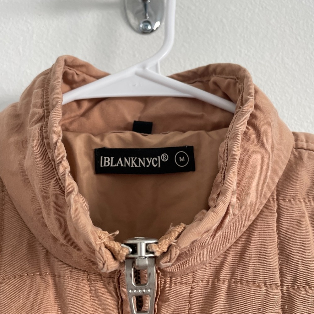 BlankNYC Quilted Women‎ M Beige Short Full Zip Casual Capsule Outdoors Boho - Picture 14 of 14